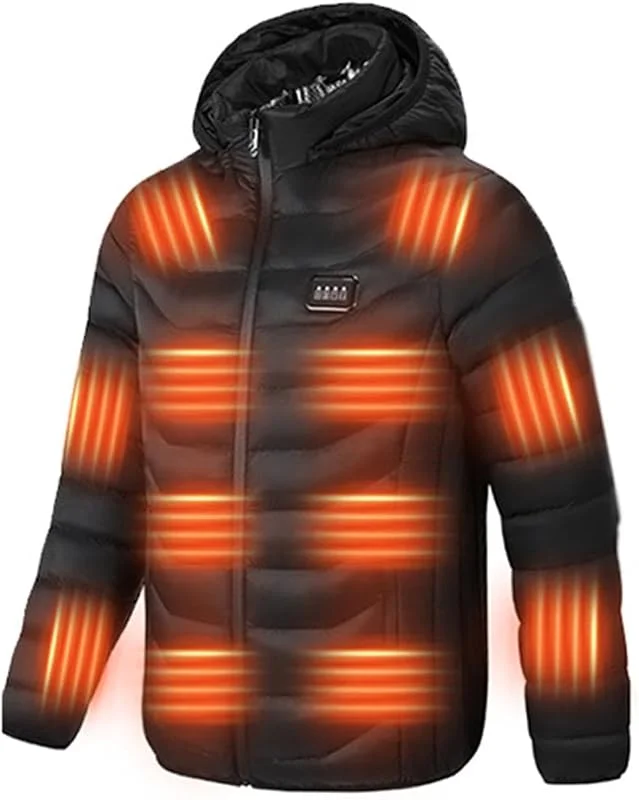 SEIWEI XL Elektrisch Beheizte Weste, Waschbar Wiederaufladbar Beheizte Weste Winter Bodywarmer Jacke, Beheizter Gilet Mantel für Outdoor Aktivitäten (ohne Powerbank) — Heizkleidung