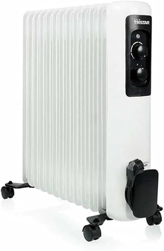 Tristar Ölgefüllter Heizkörper KA-5183 – 3 Heizeinstellungen Einstellbarer 2500 W max 13 Heizrippen, Weiß — Heizung Warmepumpe