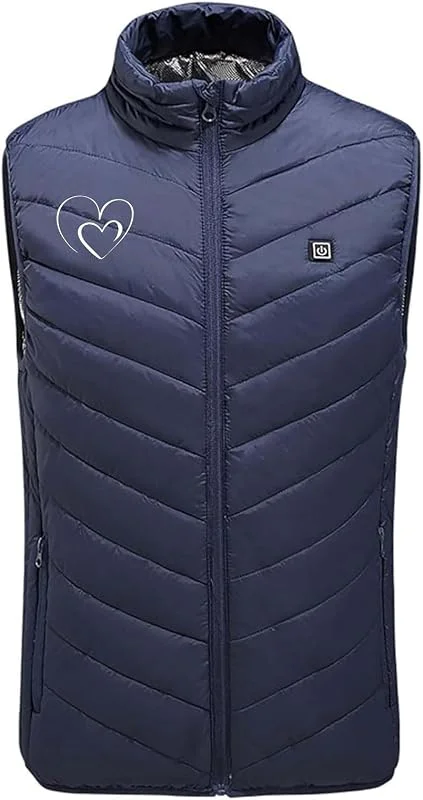 Steppweste Ohne Ärmel für Winter herren Beheizbare Weste Damen Winter Sportweste mit Stehkragen Outdoor Weste Warm Anglerweste Wandern Weste Einfarbig Freizeitweste Multifunktionsweste — Heizkleidung