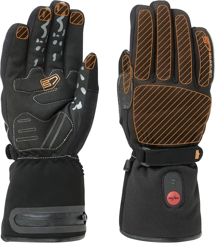 30seven Beheizte Sporthandschuhe, elektronische Heizhandschuhe, wasserfeste & Winddichte Outdoor-Bekleidung, für Damen & Herren, schwarz in 7-XS - 11-XL — Heizkleidung