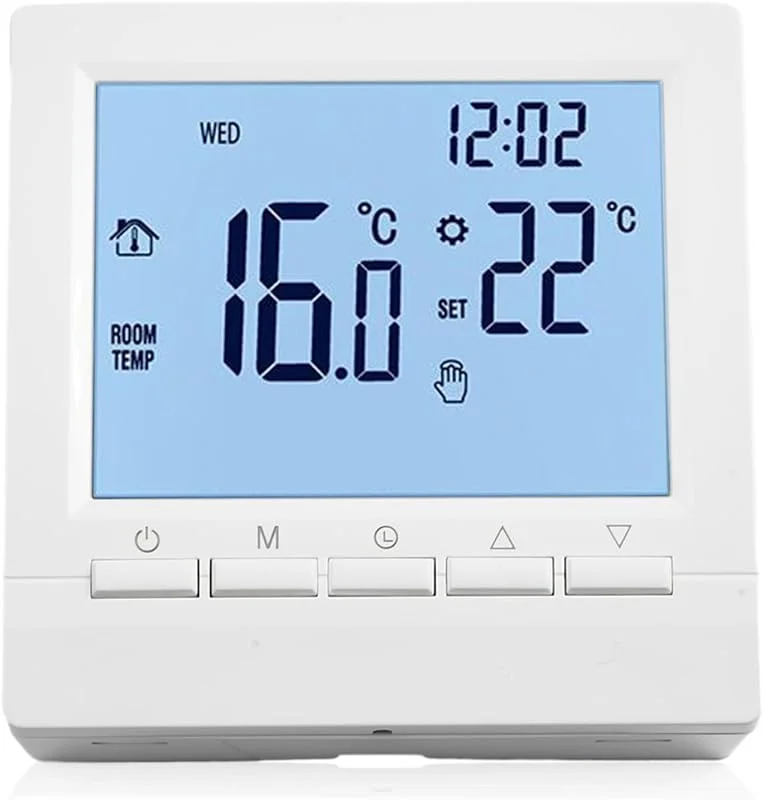 Raumthermostat, Digitaler Raumtemperaturregler LCD Raumheizung mit Kinderschlössern für Zuhause, Büro, Einkaufszentrum, Hotel — Heizung Warmepumpe