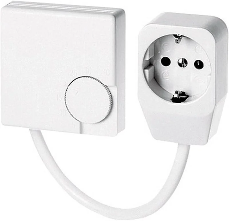 EBERLE 101910151102 Eberle RTR - E 3311 Steckerthermostat ohne thermische Rückführung, Reinweiß — Heizung Warmepumpe