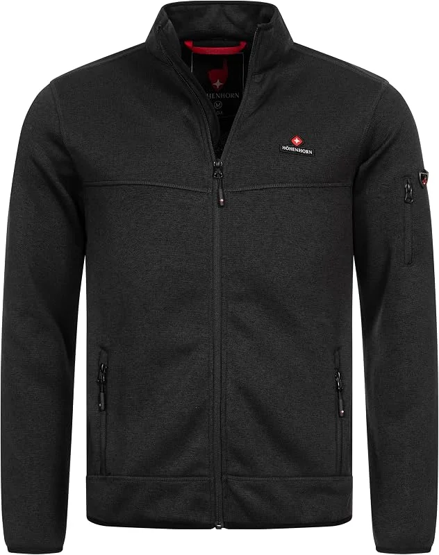 Höhenhorn Tacul Herren Jacke Cardigan mit Fleece-Innenseite Strickfleece Outdoor Sweatshirt Stehkragen Warm Norweger in vielen Farben Größen S-3XL — Heizkleidung