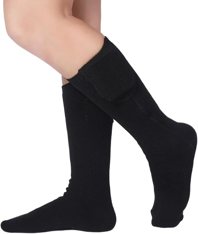Elektrische Socken, beheizte Socken, Elektrische beheizte Socke mit USB-Aufladung - Beheizte Socken für Männer und Frauen, beheizte Socken für Camping, Radfahren, Jagen, Wandern — Heizkleidung