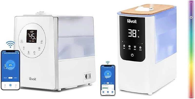 LEVOIT Luftbefeuchter, Smart 6L Top-Fill Warmer, Kalter Nebel mit Alexa & Smart Luftbefeuchter, Warm-, Kalter Nebel max 550 ml, h