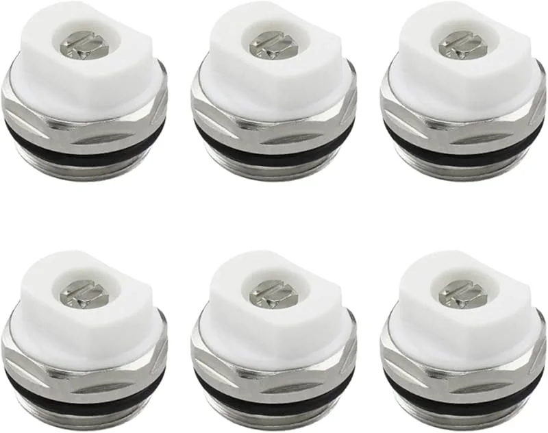 Entlüftungsventile für Heizkörperventile, 7, 6 cm, Dichtung, Entlüftungsstopfen, Auspuff, dauerhafte Abdichtung, Entlüftung, 6 Stück — Heizung Warmepumpe