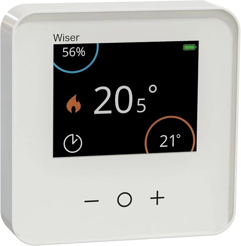 Schneider Electric Wiser Raumthermostat mit Display, CCTFR6400 — Heizung Warmepumpe