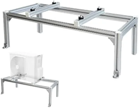 Generisch Robuster Mini-Split-Klimaanlagenständer – Bodenhalterung aus Aluminiumlegierung mit Antivibrationspad für Wärmepumpen – Langlebige Bodenunterstützung für optimale Leistung — Heizung Warmepumpe
