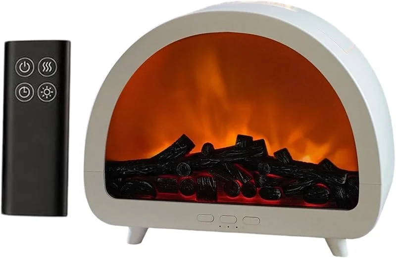 Aroma-Diffusor für Kamin, Luftbefeuchter mit Fernbedienung und 12 Flammen